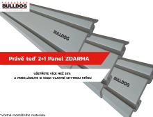 Nosný drážkový panel Bulldog Singleslat 2+1 zdarma včetně montážního materiálu