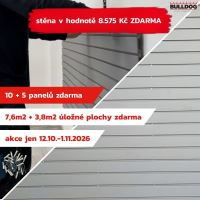 Nosné drážkové panely Bulldog: stěna v hodnotě 8.575 Kč zdarma včetně montážního materiálu (1)