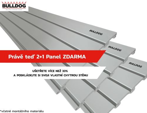 Nosný drážkový panel Bulldog 2+1 zdarma včetně montážního materiálu