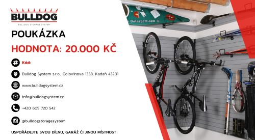 Dárkový poukaz na nákup zboží Bulldog v hodnotě 20 000 Kč